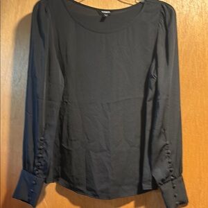 Women's Black Long Sleeve Top